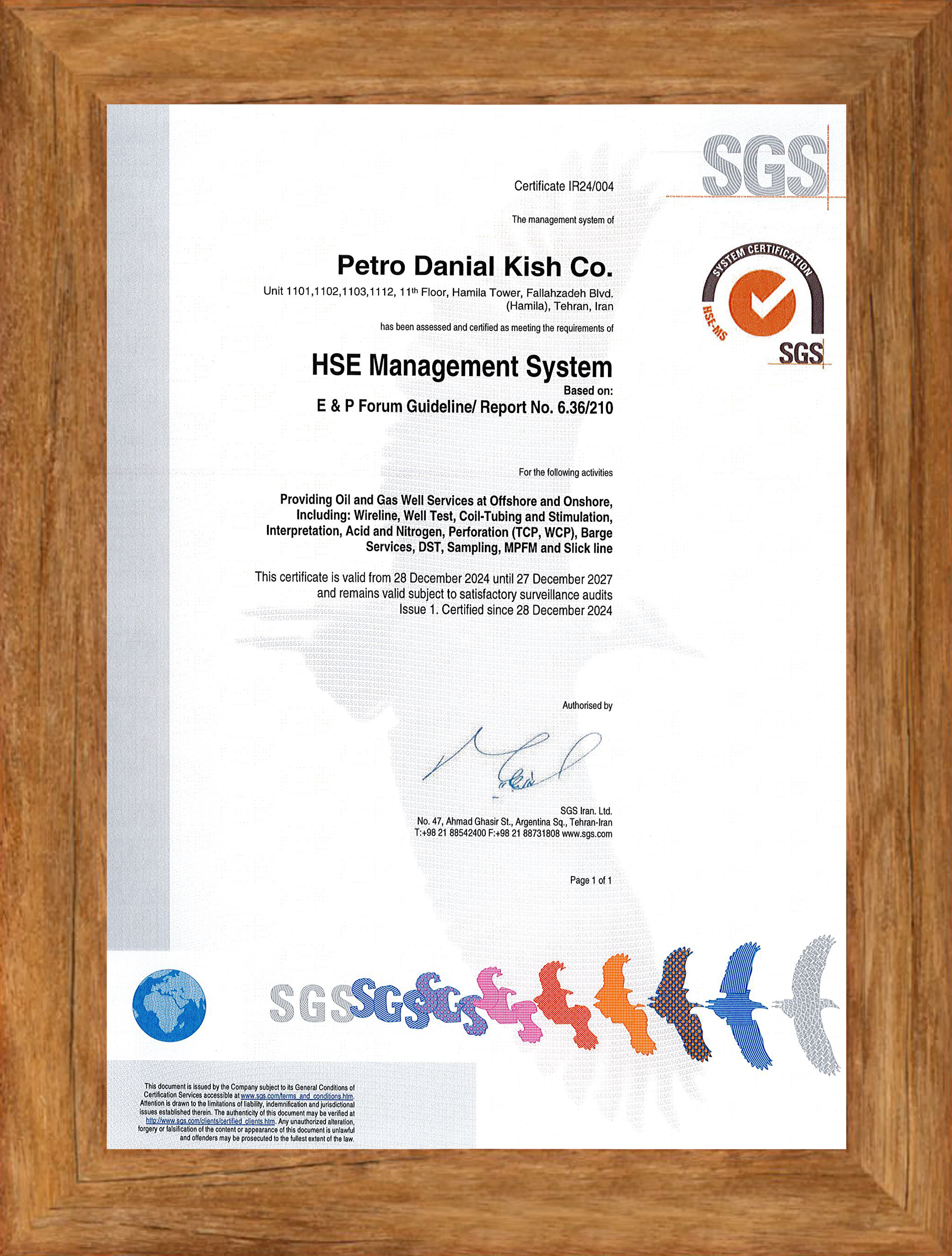 HSE Mangement System Cert